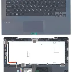 Клавиатура для ноутбука Sony Vaio (VPC-SB) Black, (Black TopCase), RU (for fingerprint reader)