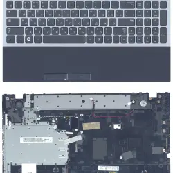Клавиатура для ноутбука Samsung (300V5A) Black, (Black TopCase), (Grey Frame), RU