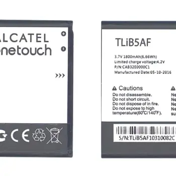 Аккумуляторная батарея для смартфона Alcatel TLIB5AF One Touch Pop C5 5036D 3.7V Black 1800mAh 6.66Wh