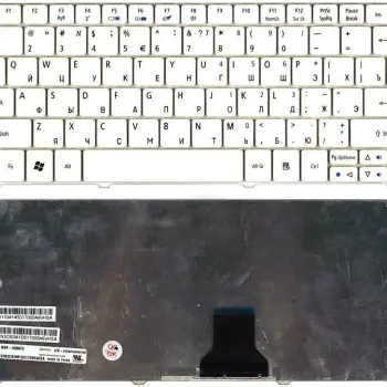 Клавіатура для ноутбука Acer Aspire (1420, 1425, 1425P, 1810, 1810T, 1820, 1825, 1830T) Aspire One (715, 721, 722, 751, 751H, 752, 752H, 753, ZA3, ZA5) Acer Ferrari One (200) White, RU