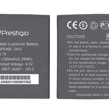 Аккумуляторная батарея для смартфона Prestigio PAP5400 5400 Multiphone 3.7V Black 1700mAh 6.29Wh