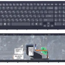 Клавіатура для ноутбука Sony Vaio (VPC-F219FC, VPC-F22 VPC-F23) с подсветкой (Light), Black, (Black Frame) RU