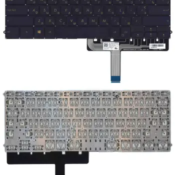 Клавіатура для ноутбука Asus ZenBook 3 Deluxe (UX490UA) Black с подсветкой (Light), (No Frame) RU