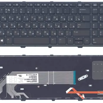 Клавиатура для ноутбука HP 450 G0, G1, G2, 455 G1, G2, 470 G0, G1 с подсветкой (Light), Black, (Black Frame), RU