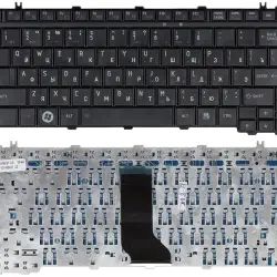 Клавиатура Toshiba Satellite A600, T130, T135, U400, U405, U500, U505, Portege M800, M900, Black, Mat, RU (вертикальный энтер)