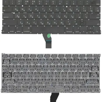 Клавиатура для ноутбука Apple MacBook Air 2010+ (A1369) Black, (No Frame), RU (плоский энтер)
