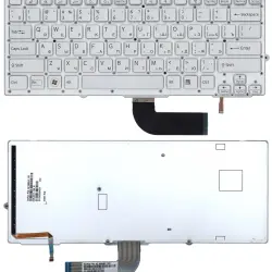 Клавиатура для Sony Vaio (VPC-SD, VPC-SB) Silver с подсветкой (Light), (Silver Frame) RU