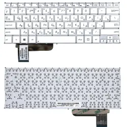 Клавиатура для ноутбука Asus VivoBook (X201E, S201, S201E, X201) White, (No Frame), RU