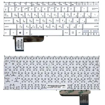 Клавиатура для ноутбука Asus VivoBook (X201E, S201, S201E, X201) White, (No Frame), RU
