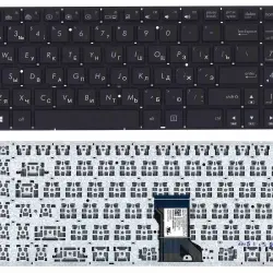 Клавиатура для ноутбука Asus (Q552) Black с подсветкой, (No Frame) RU