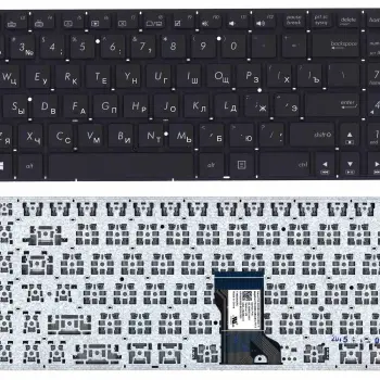 Клавіатура для ноутбука Asus (Q552) Black с подсветкой, (No Frame) RU