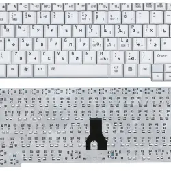 Клавиатура Toshiba Portege (R500, R502, R501, R510, R600, R601, A600 ,A602, A603, R603, A605)  White, RU (вертикальный энтер)