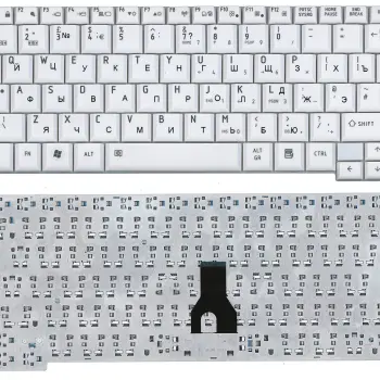 Клавиатура Toshiba Portege (R500, R502, R501, R510, R600, R601, A600 ,A602, A603, R603, A605)  White, RU (вертикальный энтер)