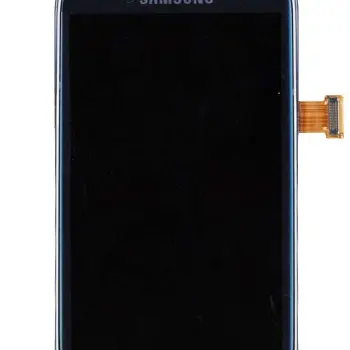 Матриця с тачскріном (модуль) для Samsung Galaxy S3 mini GT-I8190 синій с рамкой
