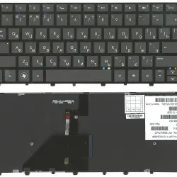 Клавіатура для ноутбука HP Folio (13-1000, 13-2000) с подсветкой (Light), Black, (Black Frame) RU