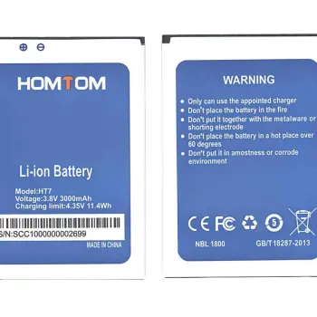 Аккумуляторная батарея для Doogee HT7 Homtom HT7, T7, T7 Pro 3.8V Blue 3000mAh 11.4Wh