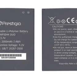 Акумуляторна батарея для смартфону Prestigio PAP5044 5044 Multiphone 3.7V Black 2000mAh 7.4Wh