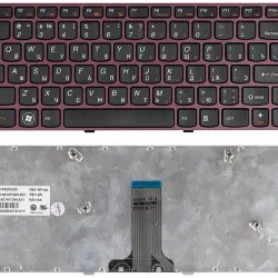 Клавіатура для ноутбука Lenovo IdeaPad (V370) Black, (Red Frame), RU
