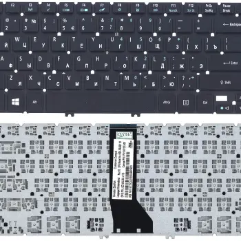 Клавіатура для ноутбука Acer Aspire R7-571, R7-571G, R7-572, R7-572G с подсветкой (Light), Black, (No Frame), RU