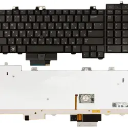 Клавіатура для ноутбука Dell Precision (M6400, M6500) с указателем (Point Stick) с подсветкой (Light), Black, RU/EN