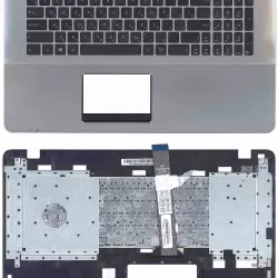 Клавіатура для ноутбука Asus (X751) Black, (Silver TopCase), RU