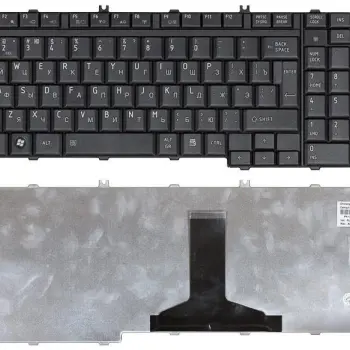 Клавиатура Toshiba Satellite (A500, A505, L350, L355, L500, L505, L550, F501, P200, P300, P500, P505, X200, Qosmio F50, G50, X300, X305, X500, X505) Black, Mat, RU (вертикальный энтер)
