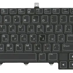 Клавиатура для ноутбука Dell Alienware (M17X) с подсветкой (Light), Black, RU/EN