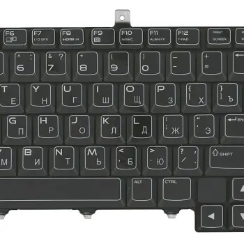 Клавиатура для ноутбука Dell Alienware (M17X) с подсветкой (Light), Black, RU/EN