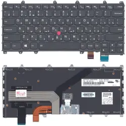 Клавиатура для ноутбука Lenovo ThinkPad (Yoga 260, 460) с указателем (Point Stick), с подсветкой (Light) Black RU