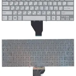Клавиатура для ноутбука Sony Vaio (Fit 14E) Silver, с подсветкой (Light), (No Frame) RU