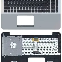 Клавіатура для ноутбука Asus (X555) Black, (Silver TopCase), RU