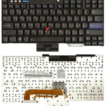 Клавіатура для ноутбука Lenovo ThinkPad (T60, T61, R60, R61, Z60T, Z61T, Z60M, Z61M, R400, R500, T500, W500, W700, W700ds) с указателем (Point Stick) Black RU