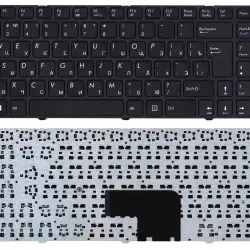 Клавиатура для ноутбука DNS (Pegatron C15, C17) Black, (With Frame) RU