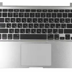 Клавіатура для ноутбука Apple MacBook Pro (A1278) 2011 Black, (Silver TopCase), RU (горизонтальный ентер)