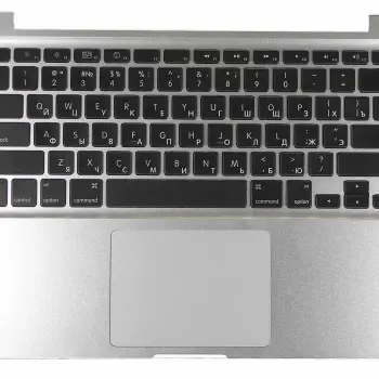 Клавіатура для ноутбука Apple MacBook Pro (A1278) 2011 Black, (Silver TopCase), RU (горизонтальный ентер)