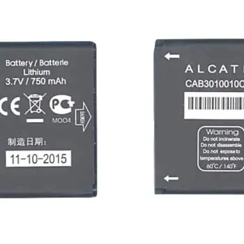 Аккумуляторная батарея для смартфона Alcatel CAB3010010C1 One Touch 108 3.7V Black 750mAh 2.78Wh