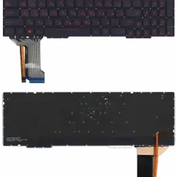 Клавіатура для ноутбука Asus (FX553VE) с подсветкой (Light), Black, RU