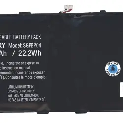 Акумуляторна батарея для планшета Sony SGPBP04 Xperia Tablet S GPT121 3.7V Black 6000mAh Orig