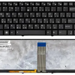 Клавиатура для ноутбука Asus U20, U20A, UL20, UL20A, UL20FT, Eee PC 1201, 1201HA, 1201K, 1201N, 1201NL, 1201T с подсветкой (Light), Black, (Black Frame) RU