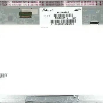 Матриця для ноутбука 14,0", Normal (стандарт), 30 pin edp (знизу справа), 1366x768, Светодиодная (LED), без креплений, матовая, Samsung, LTN140AT05