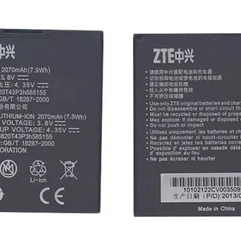 Акумуляторна батарея для смартфону ZTE Li3820T43P3h585155 Z998 3.8V Black 2070mAh 7.9Wh