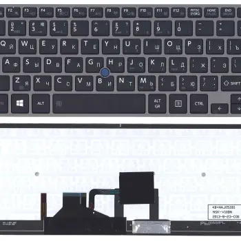 Клавіатура Toshiba Portege (Z30, Z30-A, Z30T, Z30T-A) с подсветкой (Light), Black, (Gray Frame), RU