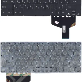 Клавіатура для ноутбука Sony Vaio Fit SVF13N12, SVF13N13, SVF13N15, SVF13N18, SVF13N19, SVF13N190S, SVF13N190X, SVF13N1F4E, SVF13N290X, SVF13N24CXB, SVF14, Black, (No Frame) RU