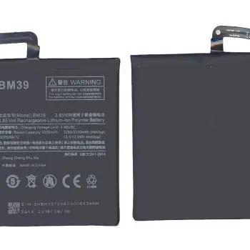 Аккумуляторная батарея для смартфона Xiaomi BM39 Mi 6 3.85V Black 3250mAh 12.51Wh