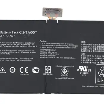 Акумуляторна батарея для планшета Asus C12-TF600T VivoTab TF600T 3.7V Black 6760mAh Orig