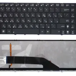 Клавіатура для ноутбука Asus (K50, K60, K70) с подсветкой (Light), Black, (Black Frame) RU