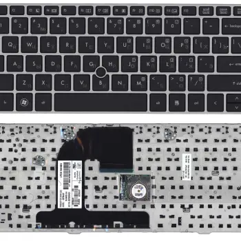 Клавіатура для ноутбука HP EliteBook (8460P) Black, с указателем (Point Stick) (Grey Frame) RU