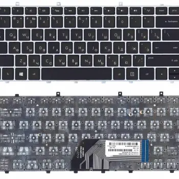 Клавіатура для ноутбука HP Envy (4-1000) Black, (Silver Frame) RU