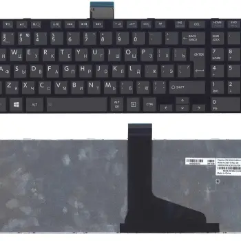 Клавиатура Toshiba Satellite (C50, C50D, C50-A, C50D-A, C55, C55DT, C55DT-A) Black, (Black Frame) RU (вертикальный энтер)