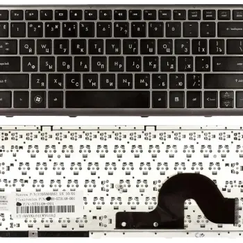 Клавіатура для ноутбука HP Pavilion (DM3-1000) Black, (Gray Frame) RU